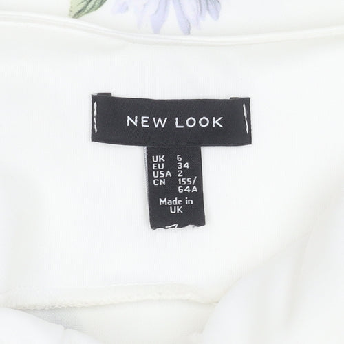 New Look Women's Multicoloured Floral A-Line Dress Size 8