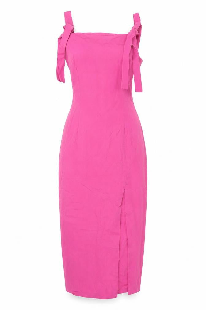Front view of Vesper Pink Strappy Dress, Women’s, size UK 6