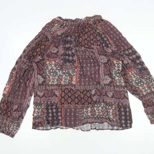 Next Women's Multicoloured Patchwork Top, UK 14