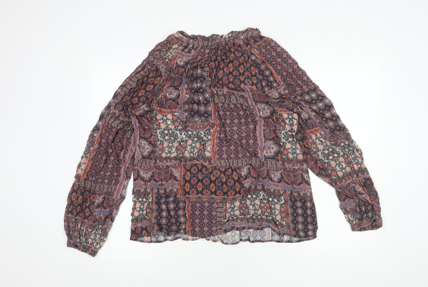 Next Women's Multicoloured Patchwork Top, UK 14