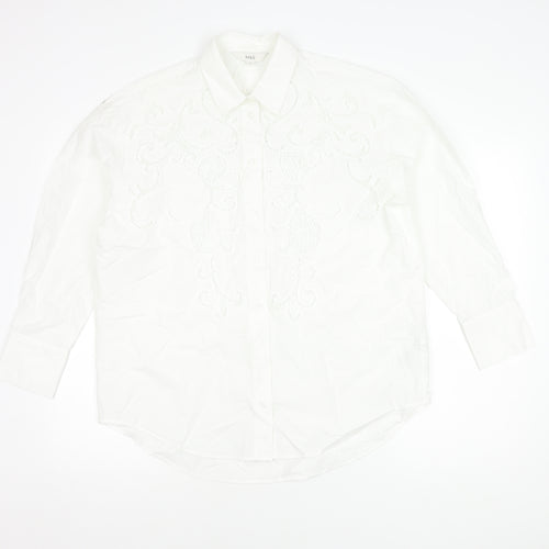 Marks and Spencer Women's White Embroidered Shirt