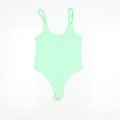 Bershka Women's Green Tank Top Size 12