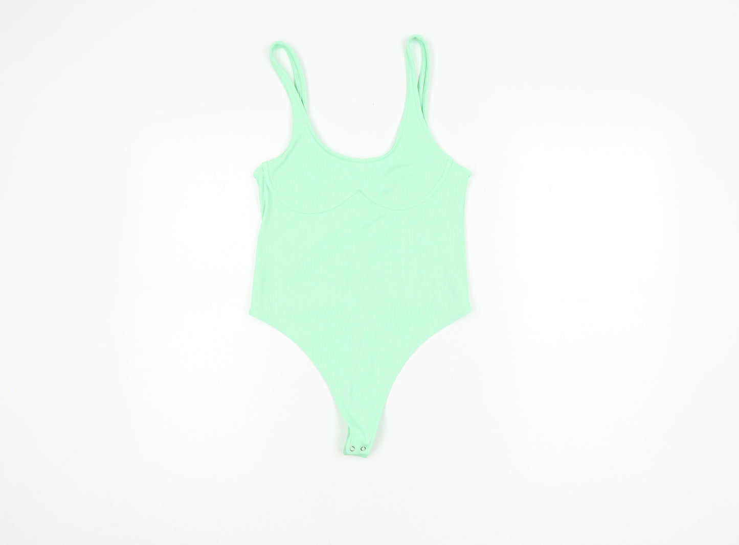 Bershka Women's Green Tank Top Size 12