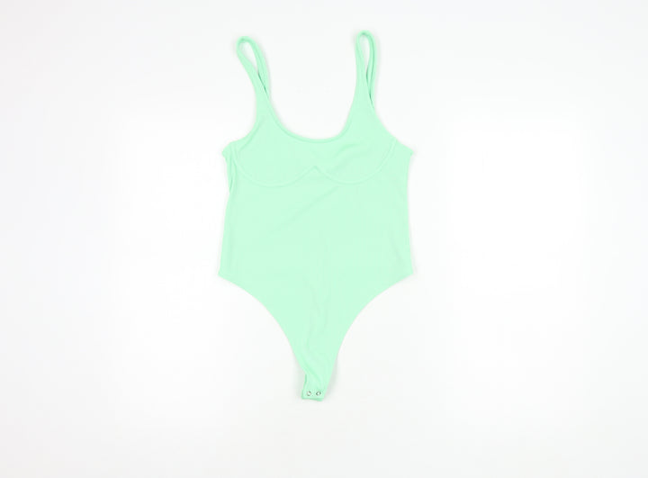 Bershka Women's Green Tank Top Size 12