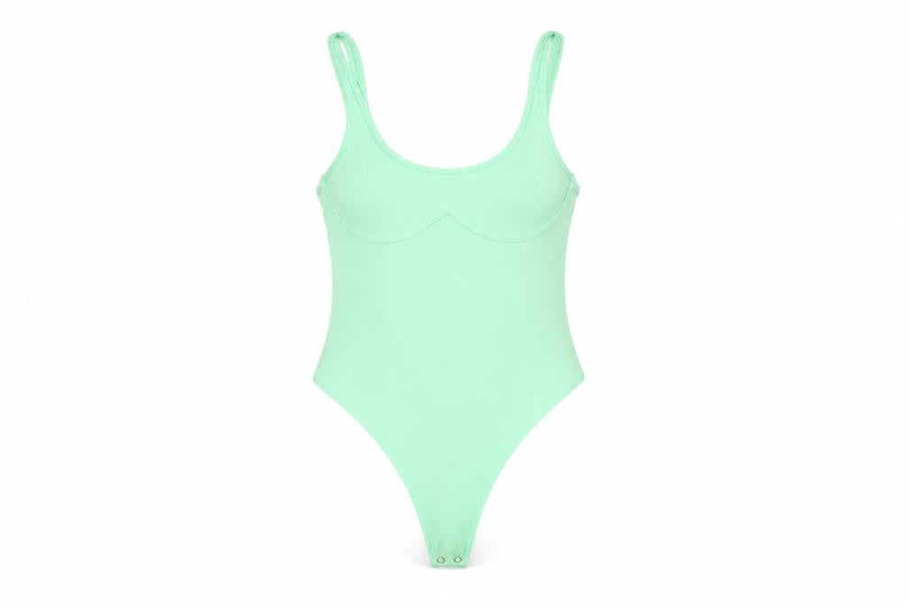 Front view of Bershka Women's Green Tank Top, size 12