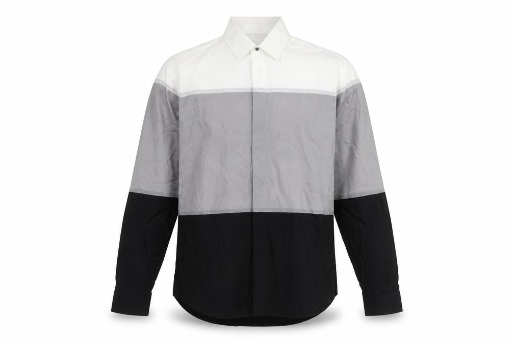 Front view of Jonathan Saunders Men's Colourblock Cotton Shirt -, size 48