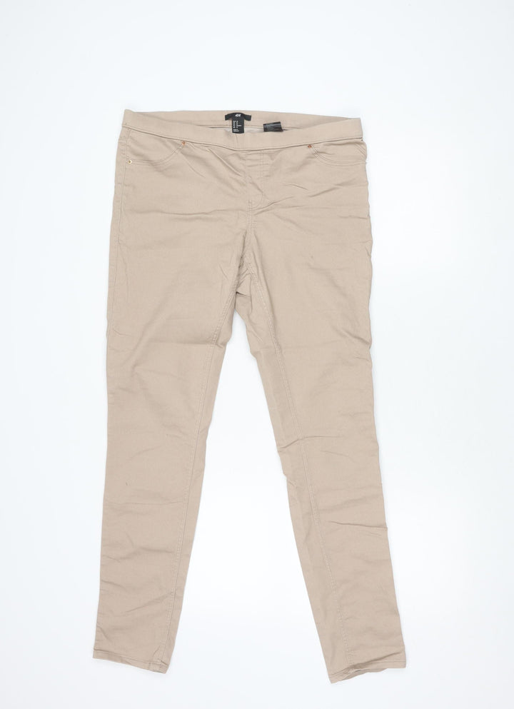 H&M Women's Beige Jeans Size 14
