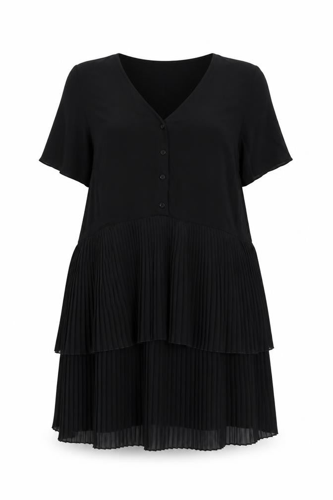 Front view of LCW Vision Women's Black Dress, size M