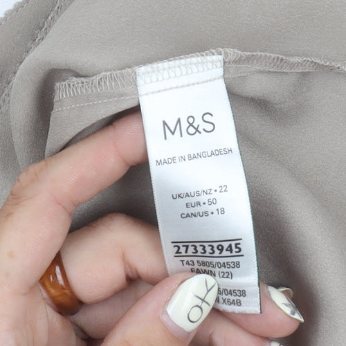 Marks and Spencer Beige Women's Tank Top Size 22