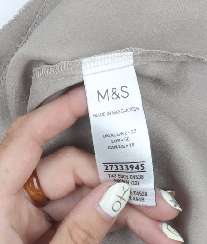 Marks and Spencer Beige Women's Tank Top Size 22