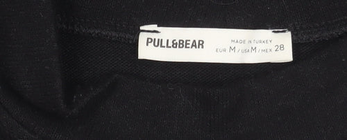 Pull&Bear Women's Black Sleeveless Mock Neck Dress