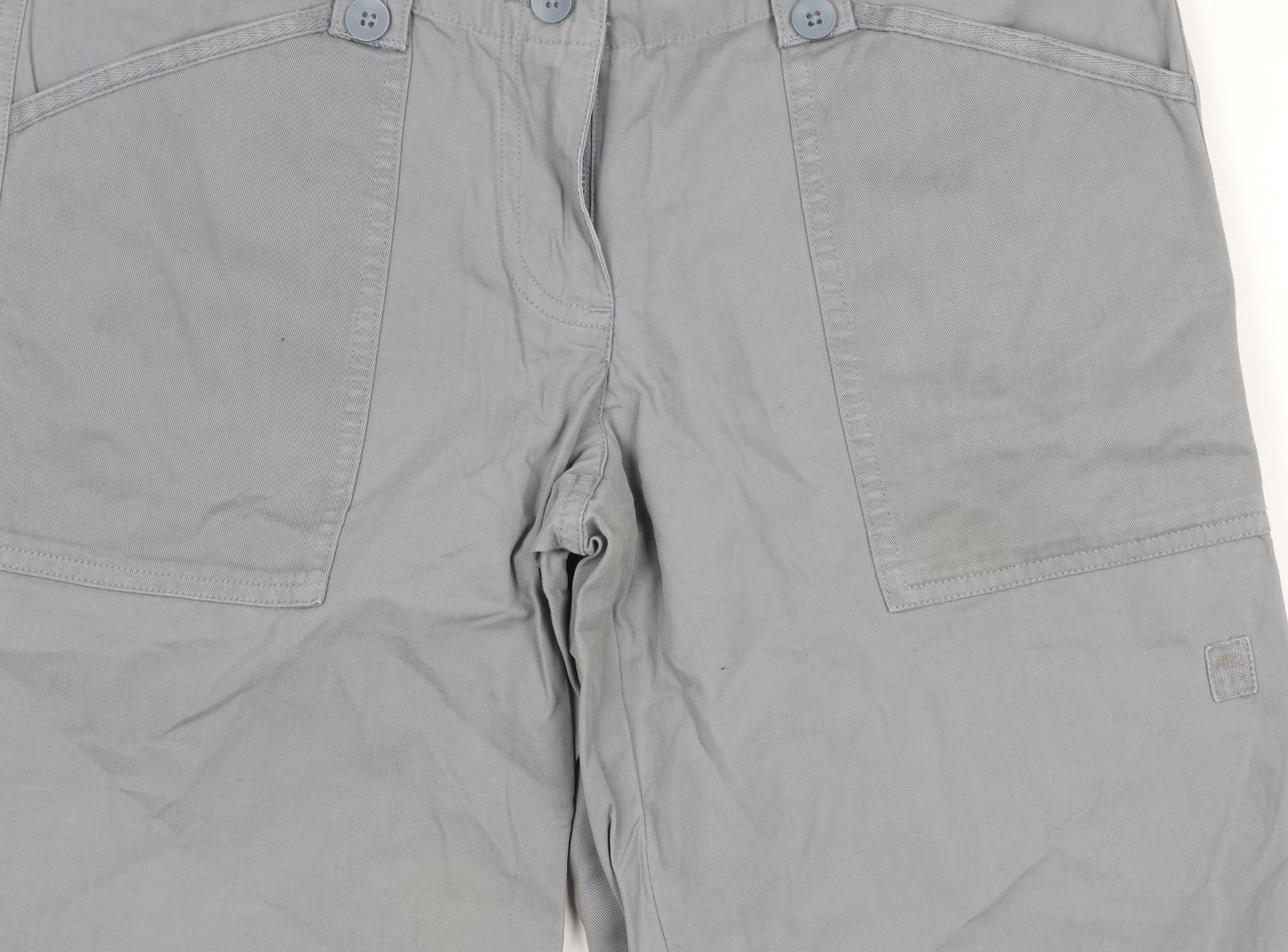Next Women's Grey Cargo Trousers Size 6 Petite