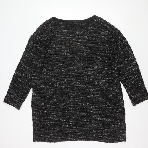 Next Women's Black Knit Dress Size 18