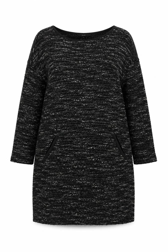 Front view of Next Women's Black Knit Dress, size 18