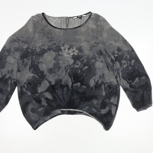 Next Women's Grey Animal Print Blouse Size 12