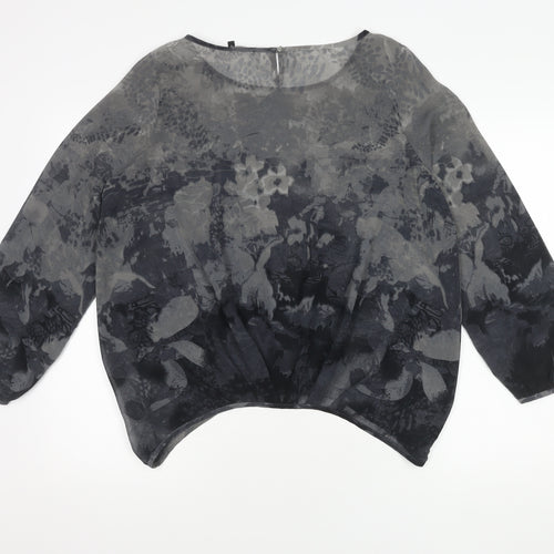 Next Women's Grey Animal Print Blouse Size 12