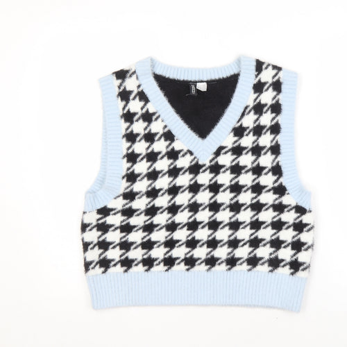 H&M Women's Multicoloured V-Neck Vest, Size 12