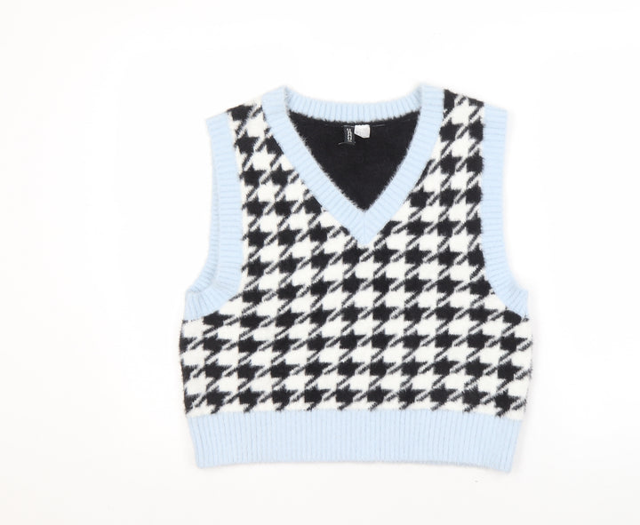 H&M Women's Multicoloured V-Neck Vest, Size 12