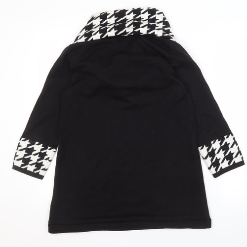 Sandra Darren Women's Black Cowl Neck Pullover L