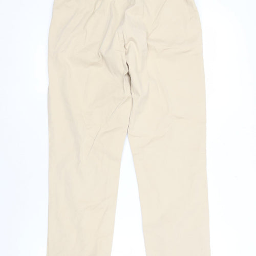 Topman Beige Men's Mid-Rise Trousers Size M