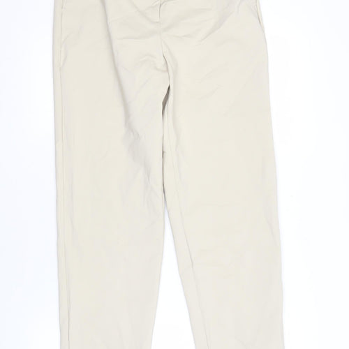 Marks and Spencer Women's Beige Straight Trousers Size 12