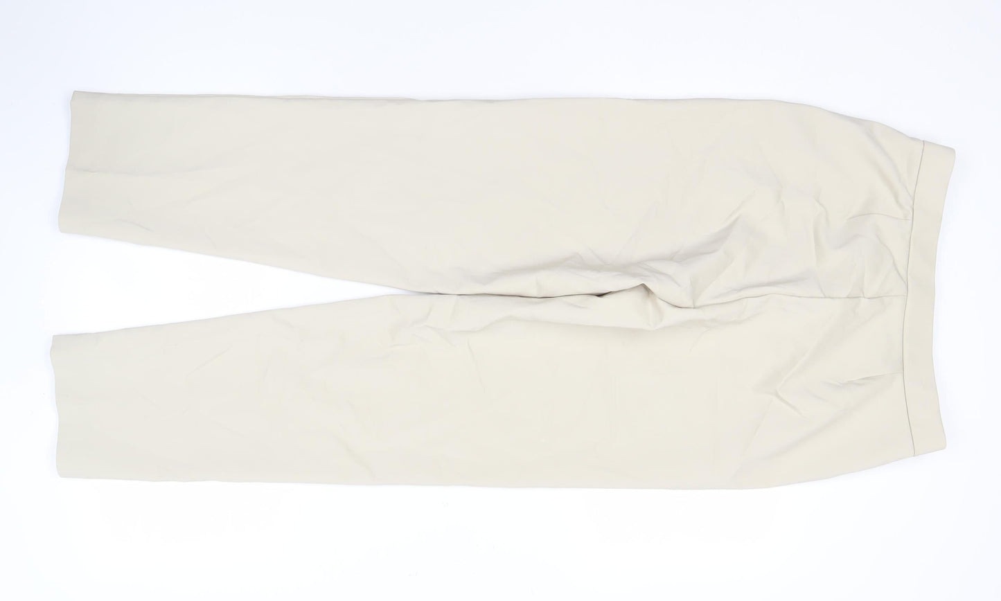 Marks and Spencer Women's Beige Straight Trousers Size 12