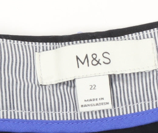 Marks and Spencer Women's Black Chino Shorts Size 22