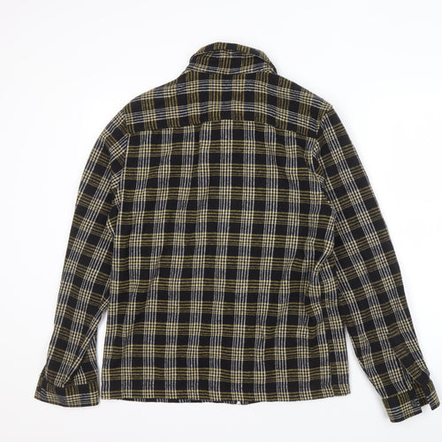 River Island Men's Black Plaid Basic Jacket M