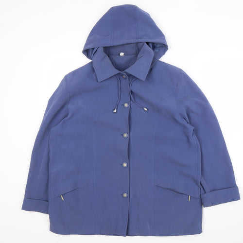 Klassik Women's Blue Hooded Jacket Size 16