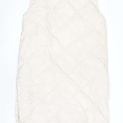 H&M Women's XS White Quilted Waistcoat