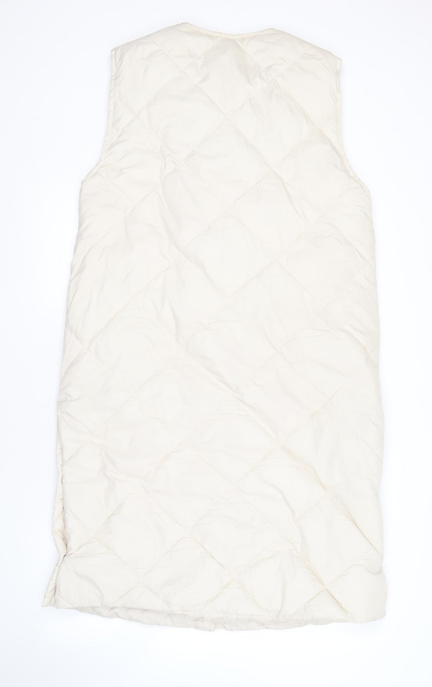 H&M Women's XS White Quilted Waistcoat