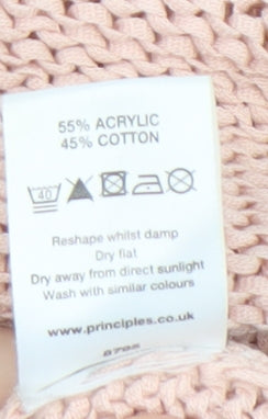 Principles Women's Pink Boat Neck Pullover Jumper Size 16