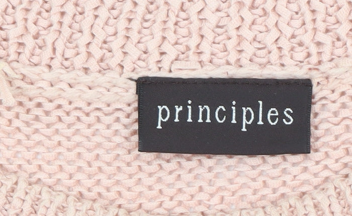 Principles Women's Pink Boat Neck Pullover Jumper Size 16