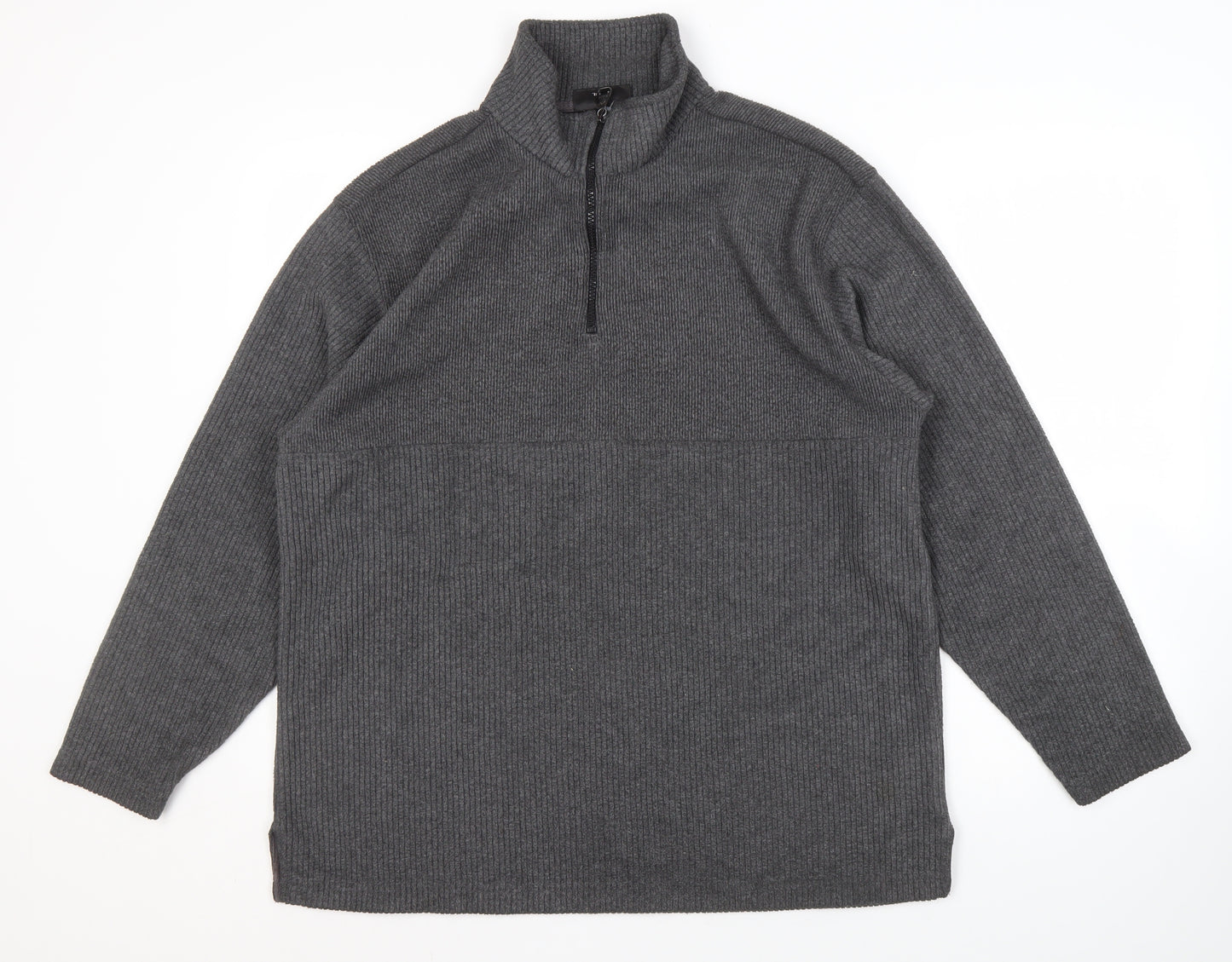 NEXT Men's Grey Medium 1/2 Zip Knit Sweatshirt