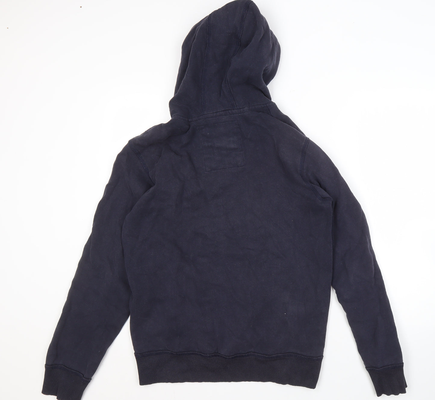 Next Men's Blue Graphic Pullover Hoodie M