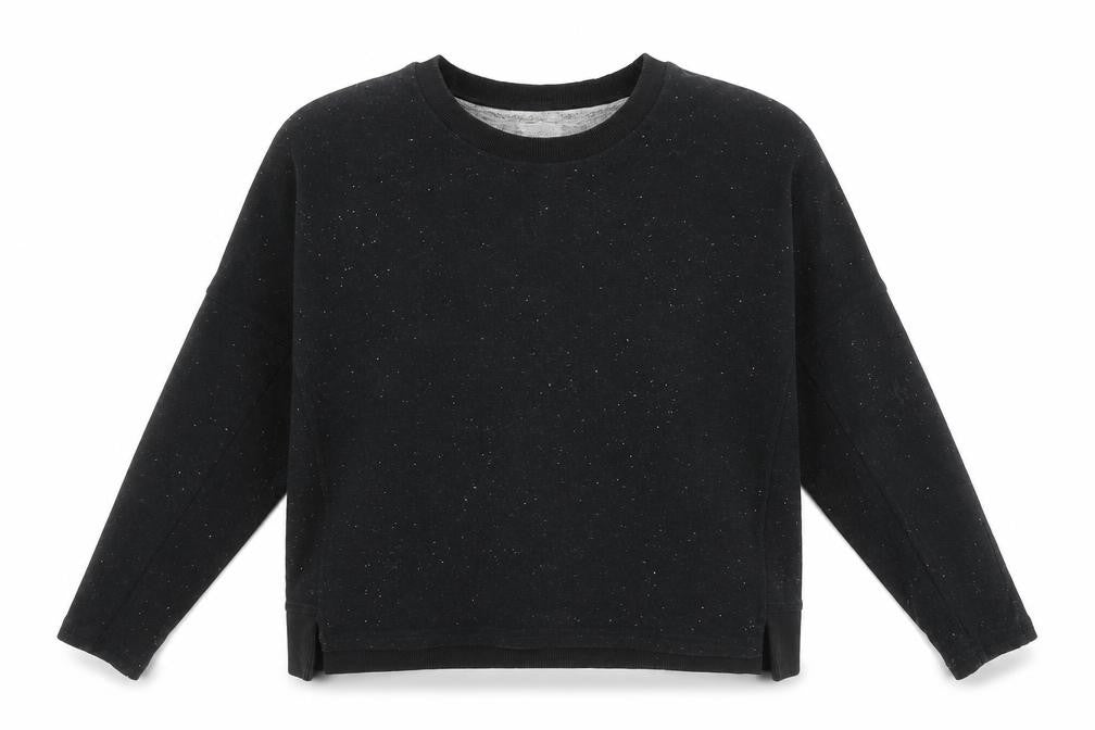 Front view of MTWTFSS Weekday Women's Black XS Pullover Sweatshirt