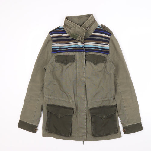 Marks and Spencer Women's Green Military Jacket Size 8