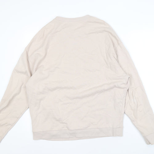 ASOS DESIGN Men's Beige Pullover Sweatshirt M