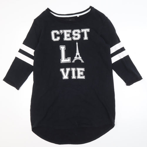 Next Women's Black Logo Sweatshirt Size 14