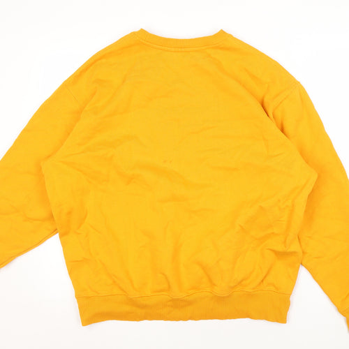 Zara Men's Yellow Pullover Sweatshirt - Size S