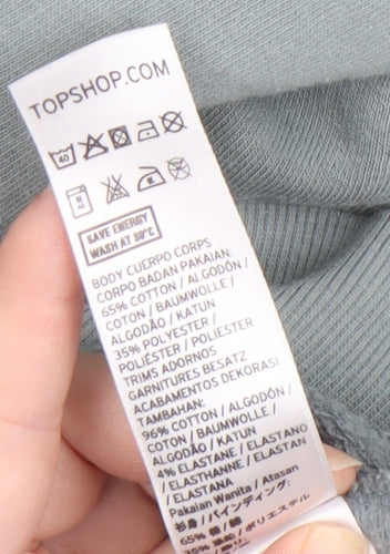 Topshop Women's Grey Sweatshirt Size 14 Casual