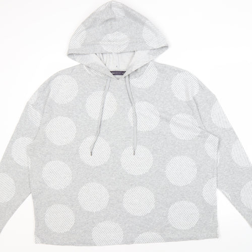 Marks and Spencer Women's Grey Polka Dot Hoodie Size 20