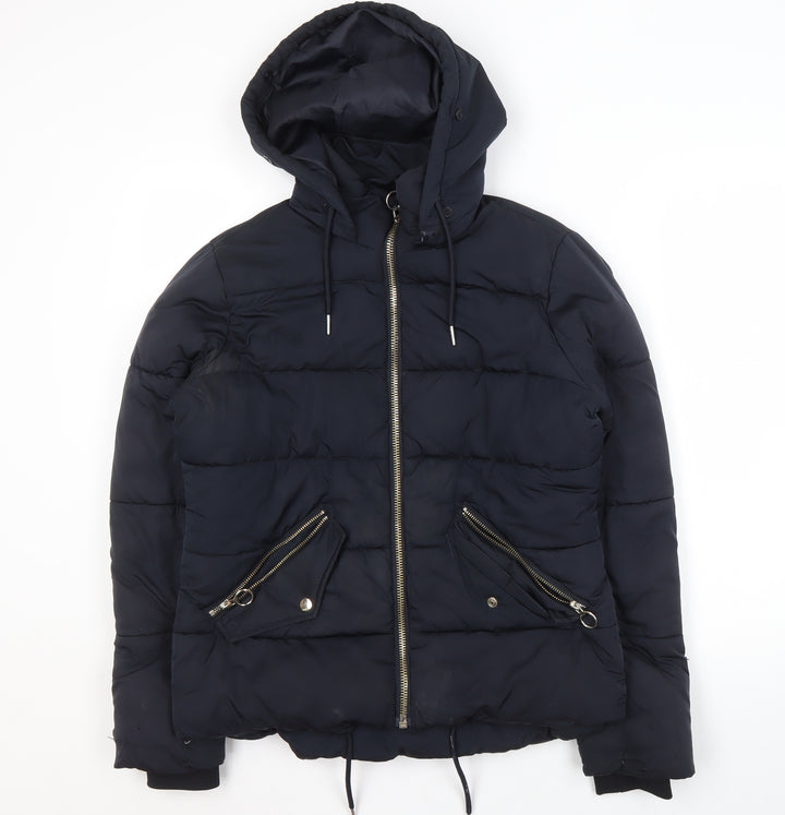 Topshop Women's Black Puffer Jacket Size 10
