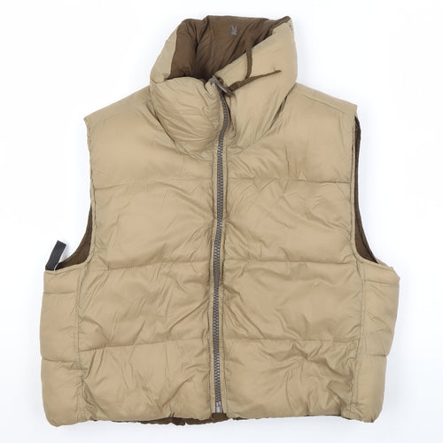 Zara Women's Beige Padded Waistcoat L