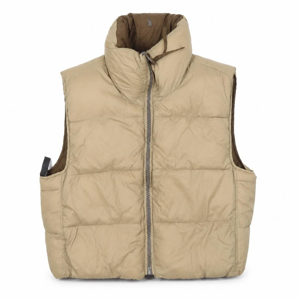 Front view of Zara Women's Beige Padded Waistcoat L