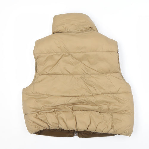 Zara Women's Beige Padded Waistcoat L