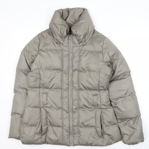 Brave Soul Women's Grey Puffer Winter Jacket M