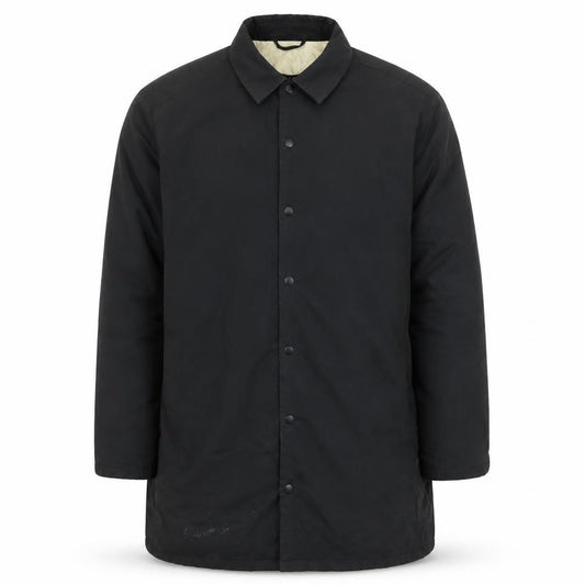 Front view of ASOS DESIGN Men's Black Casual Coat, size L