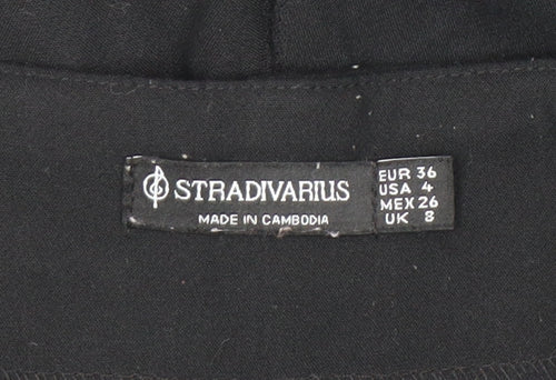 Stradivarius Women's Black Trousers Size 8