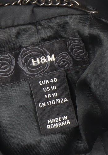 H&M Women's Black Long Jacket Size 12